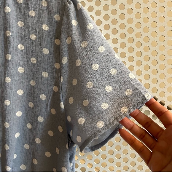 Divided by H&M Ruffle-hem Dress Size 10/M Blue/White Polka Dots GUC - Picture 8 of 8